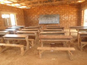Inside the current classroom at GSS Jiyane
